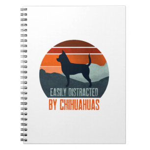 Gemakkelijk Afgeleid Door Chihuahua's Die Wandelen Notitieboek