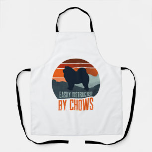 Gemakkelijk Afgeleid Door Chows Die Wandelen Schort