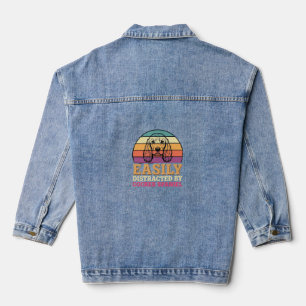 Gemakkelijk Afgeleid Door Cocker Spaniel Retro Hon Denim Jacket