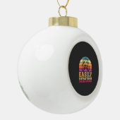 Gemakkelijk Afgeleid Door Cocker Spaniel Retro Hon Keramische Bal Ornament (Links)