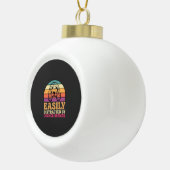 Gemakkelijk Afgeleid Door Cocker Spaniel Retro Hon Keramische Bal Ornament (Rechts)