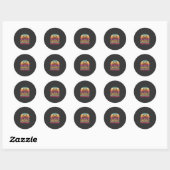 Gemakkelijk Afgeleid Door Cocker Spaniel Retro Hon Ronde Sticker (Vel)