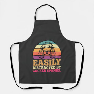 Gemakkelijk Afgeleid Door Cocker Spaniel Retro Hon Schort