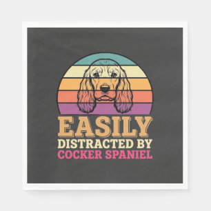 Gemakkelijk Afgeleid Door Cocker Spaniel Retro Hon Servet