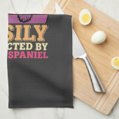 Gemakkelijk Afgeleid Door Cocker Spaniel Retro Hon Theedoek (Quarter Fold)
