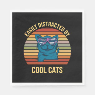 Gemakkelijk Afgeleid Door Coole Katten Servet