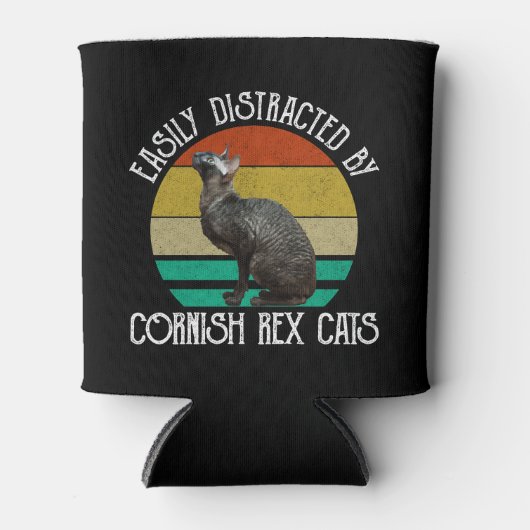 Gemakkelijk Afgeleid Door Cornish Rex Katten Blikjeskoeler (Voorkant)