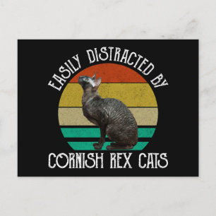Gemakkelijk Afgeleid Door Cornish Rex Katten Briefkaart