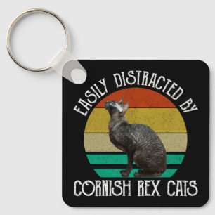 Gemakkelijk Afgeleid Door Cornish Rex Katten Sleutelhanger