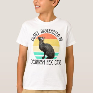 Gemakkelijk Afgeleid Door Cornish Rex Katten T-shirt
