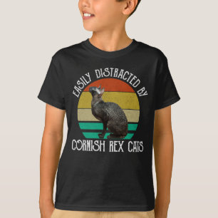 Gemakkelijk Afgeleid Door Cornish Rex Katten T-shirt