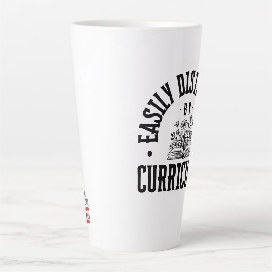 Gemakkelijk afgeleid door curriculum - Latte Mok (Voorkant)