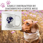 Gemakkelijk afgeleid door Dachshunds zwart en wit Koffiemok