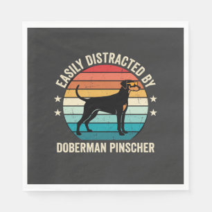 Gemakkelijk Afgeleid door Doberman Pinscher Retro Servet
