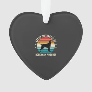 Gemakkelijk afgeleid door Dobermannpinscher Retro Ornament