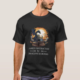 Gemakkelijk afgeleid door Dragon Books en Nerds Bo T-shirt