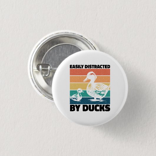 Gemakkelijk afgeleid door Ducks-liefhebber Cool Fa Ronde Button 3,2 Cm (Voorkant /achterkant)