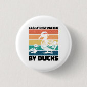 Gemakkelijk afgeleid door Ducks-liefhebber Cool Fa Ronde Button 3,2 Cm (Voorkant)