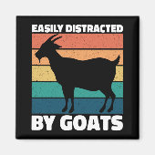 Gemakkelijk afgeleid door geitenbokken Schattigee  Magneet (Voorkant)