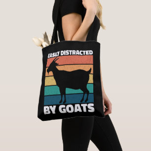 Gemakkelijk afgeleid door geitenbokken Schattigee Tote Bag