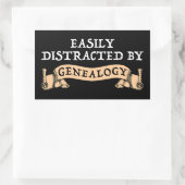 Gemakkelijk Afgeleid Door Genealogie Rechthoekige Sticker (Tas)