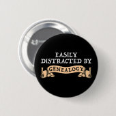 Gemakkelijk Afgeleid Door Genealogie Ronde Button 5,7 Cm (Voorkant /achterkant)