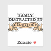 Gemakkelijk Afgeleid Door Genealogie Sticker (Vel)