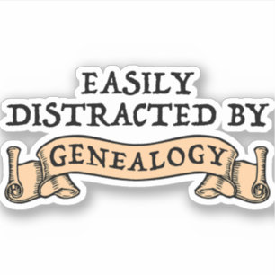 Gemakkelijk Afgeleid Door Genealogie Sticker