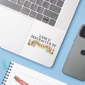 Gemakkelijk Afgeleid Door Genealogie Sticker (Laptop met iPhone)