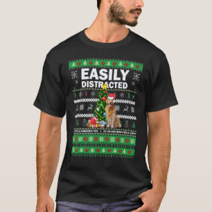 Gemakkelijk Afgeleid Door Golden Retriever & Kerst T-shirt