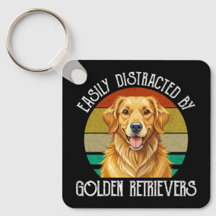 Gemakkelijk Afgeleid Door Golden Retrievers Sleutelhanger