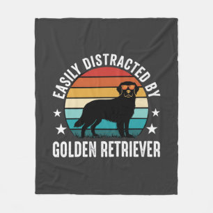 Gemakkelijk afgeleid door Gouden Retriever Retro Z Fleece Deken