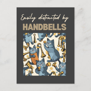 Gemakkelijk afgeleid door handbells briefkaart
