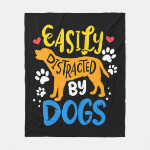 Gemakkelijk afgeleid door hond fleece deken