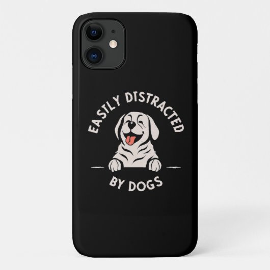 Gemakkelijk afgeleid door honden Case-Mate iPhone case (Achterkant)