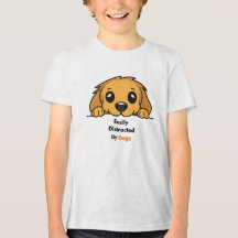 Gemakkelijk Afgeleid Door Honden Cute Puppy T-Shir