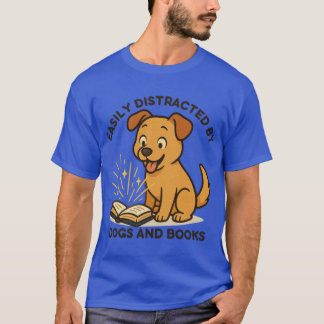 Gemakkelijk Afgeleid Door Honden En Boek jongen T-shirt