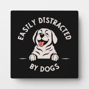 Gemakkelijk afgeleid door honden fotoplaat