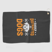 Gemakkelijk Afgeleid Door Honden Golfhanddoek (Horizontaal)