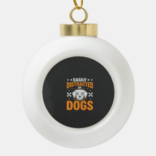 Gemakkelijk Afgeleid Door Honden Keramische Bal Ornament