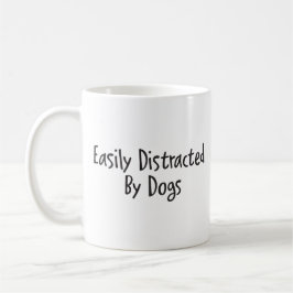 Gemakkelijk afgeleid door honden koffiemok