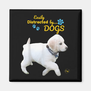 Gemakkelijk afgeleid door honden Leuk Vrolijk - Ma Magneet