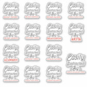 Gemakkelijk afgeleid door honden, pak van sticker (Voorkant)