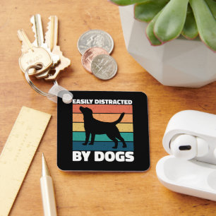 Gemakkelijk afgeleid door honden Schattigee puppy Sleutelhanger