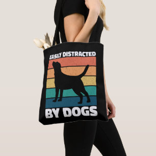 Gemakkelijk afgeleid door honden Schattigee puppy Tote Bag