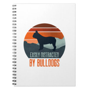 Gemakkelijk Afgeleid Door Honden Uitlaten Met Bull Notitieboek