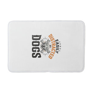 Gemakkelijk Afgeleid Door Honden Vintage Hondenlie Badmat