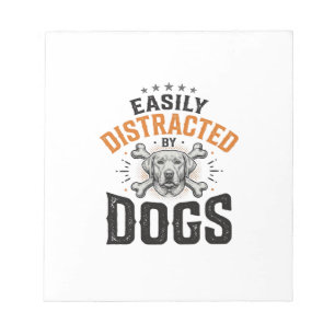 Gemakkelijk Afgeleid Door Honden Vintage Hondenlie Notitieblok