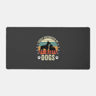 Gemakkelijk Afgeleid door Honden Vintage Retro Zon Bureaumat