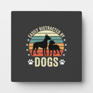 Gemakkelijk Afgeleid door Honden Vintage Retro Zon Fotoplaat